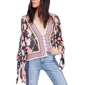 Free People Freshly Squeezed Grapefruit Blouse